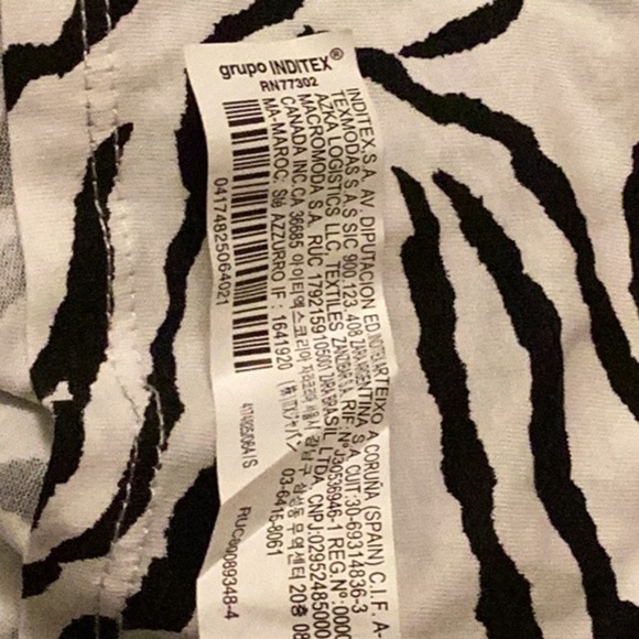 Zara NWT Zebra Print 100% cotton t-shirt - Picture 7 of 9